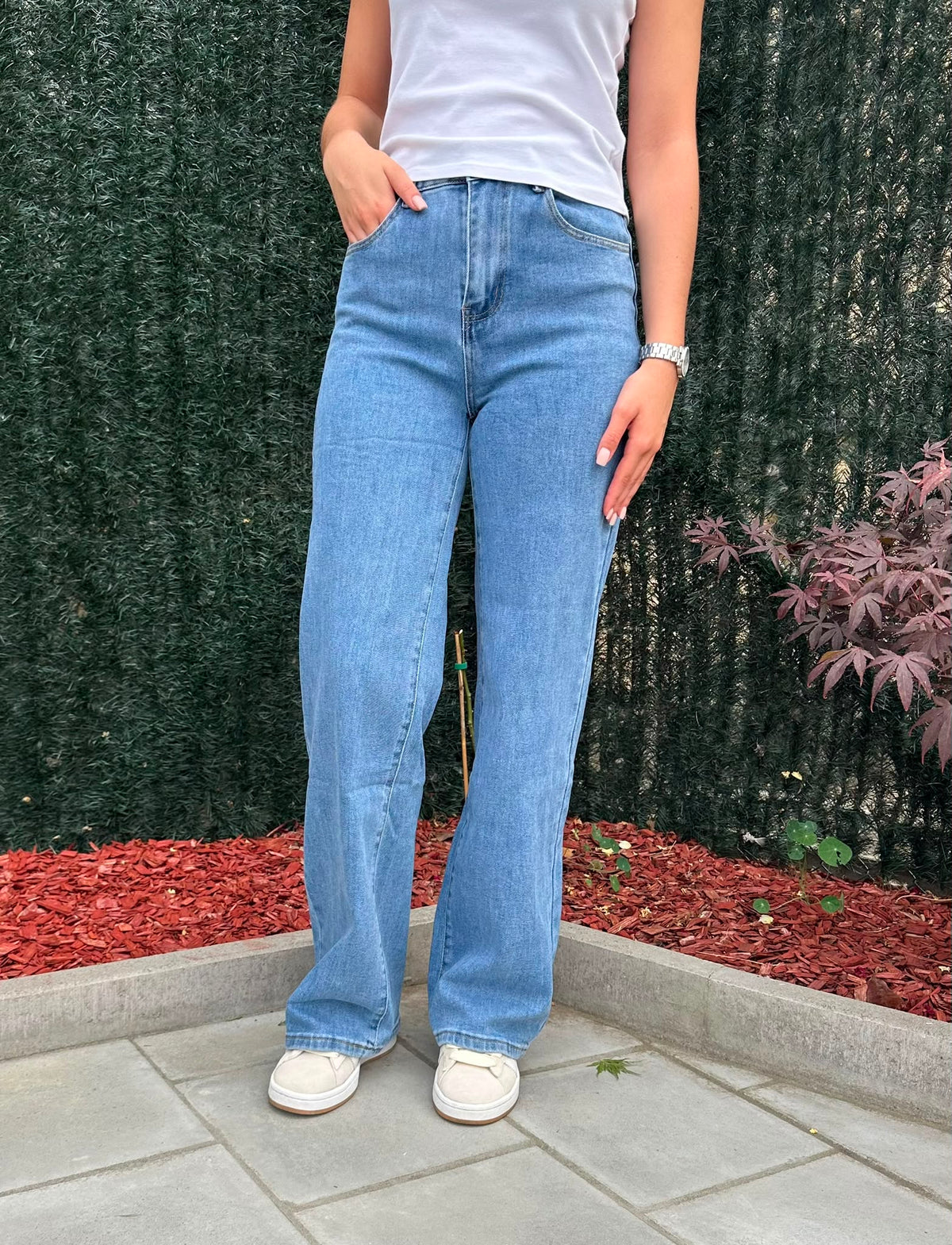 Jean Wide Leg taille haute denim