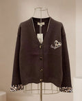Gilet douillet Love léopard choco