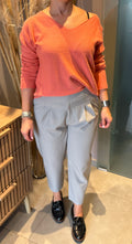 Pull maille tout doux corail et rose