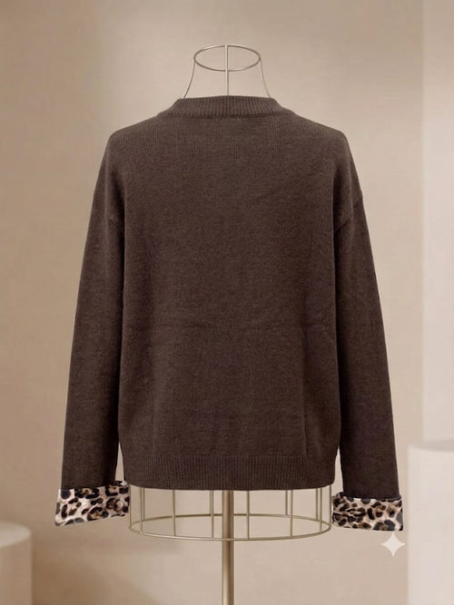 Gilet douillet Love léopard choco